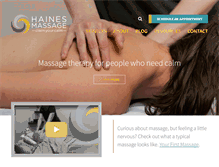 Tablet Screenshot of hainesmassage.com